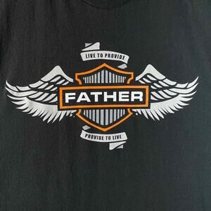 Delta Mens Size 2XL T-Shirt Biker Father Live To Provide Short Sleeve Crew Neck